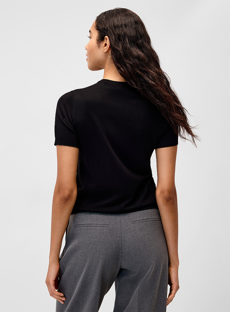 Short sleeves flowy knit sweater product image 2