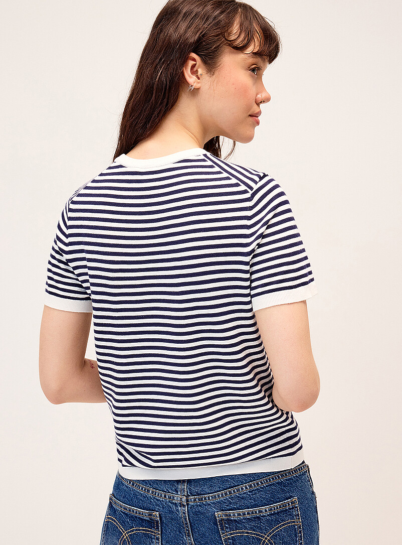 Striped flowy knit sweater product image 2