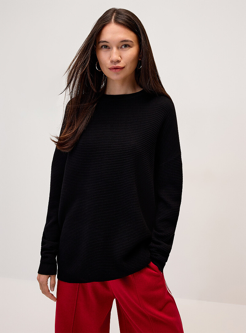 Oversized ottoman knit sweater product image (primary)