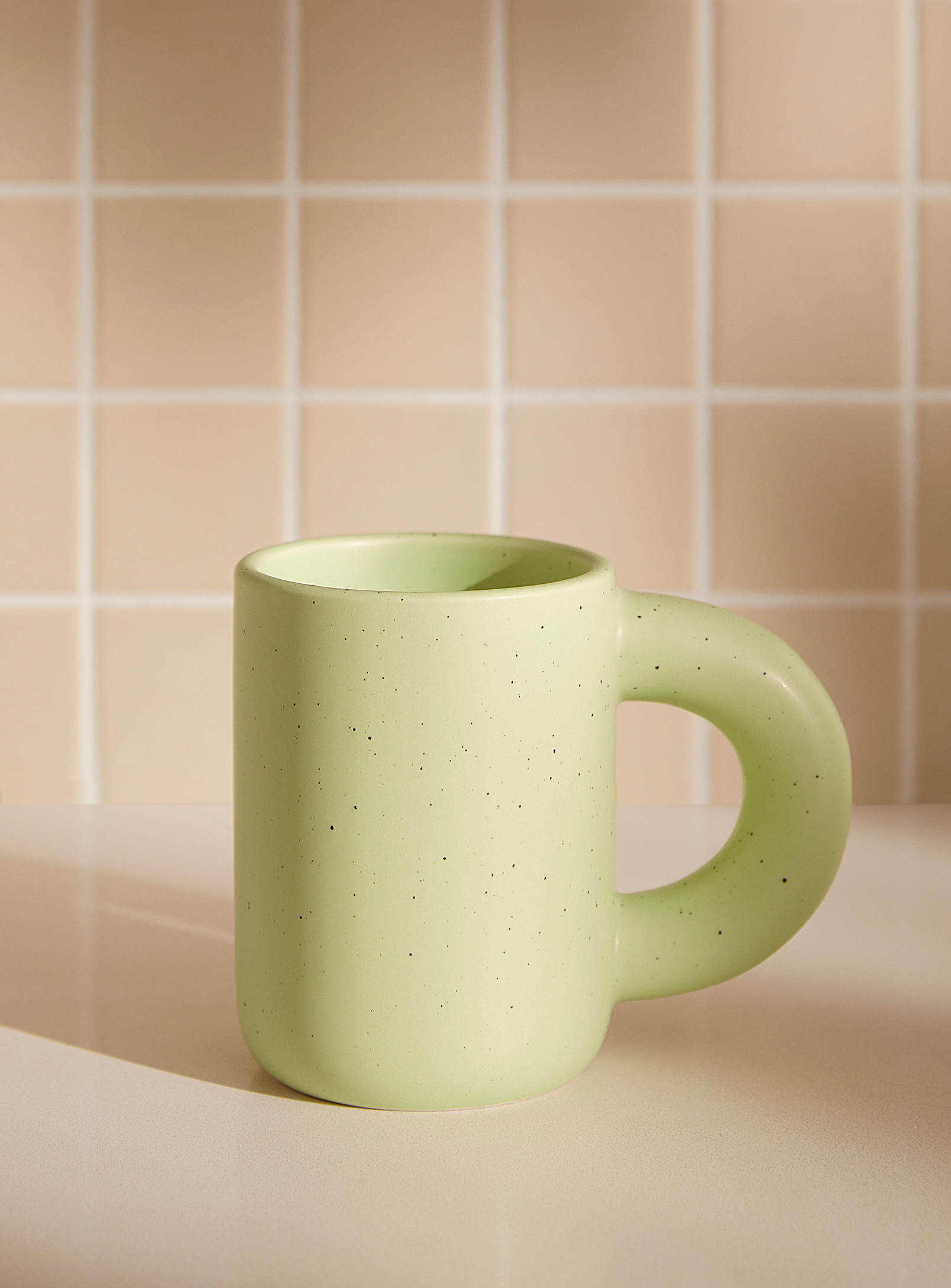 Simons Maison Speckled Mug In Lime Green