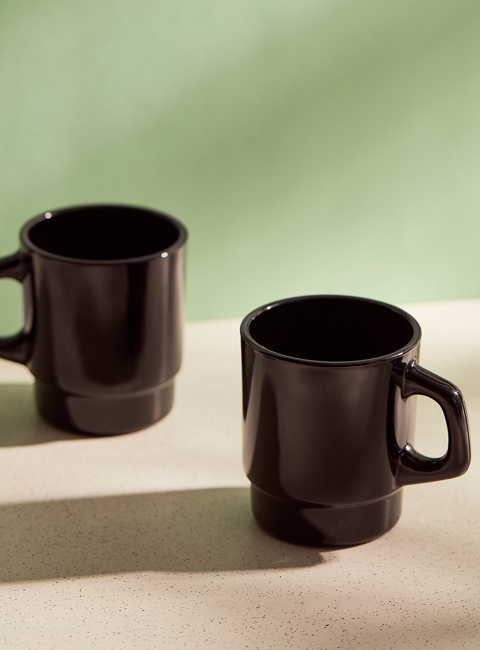 Simons Maison Glass Retro Small Mug In Black