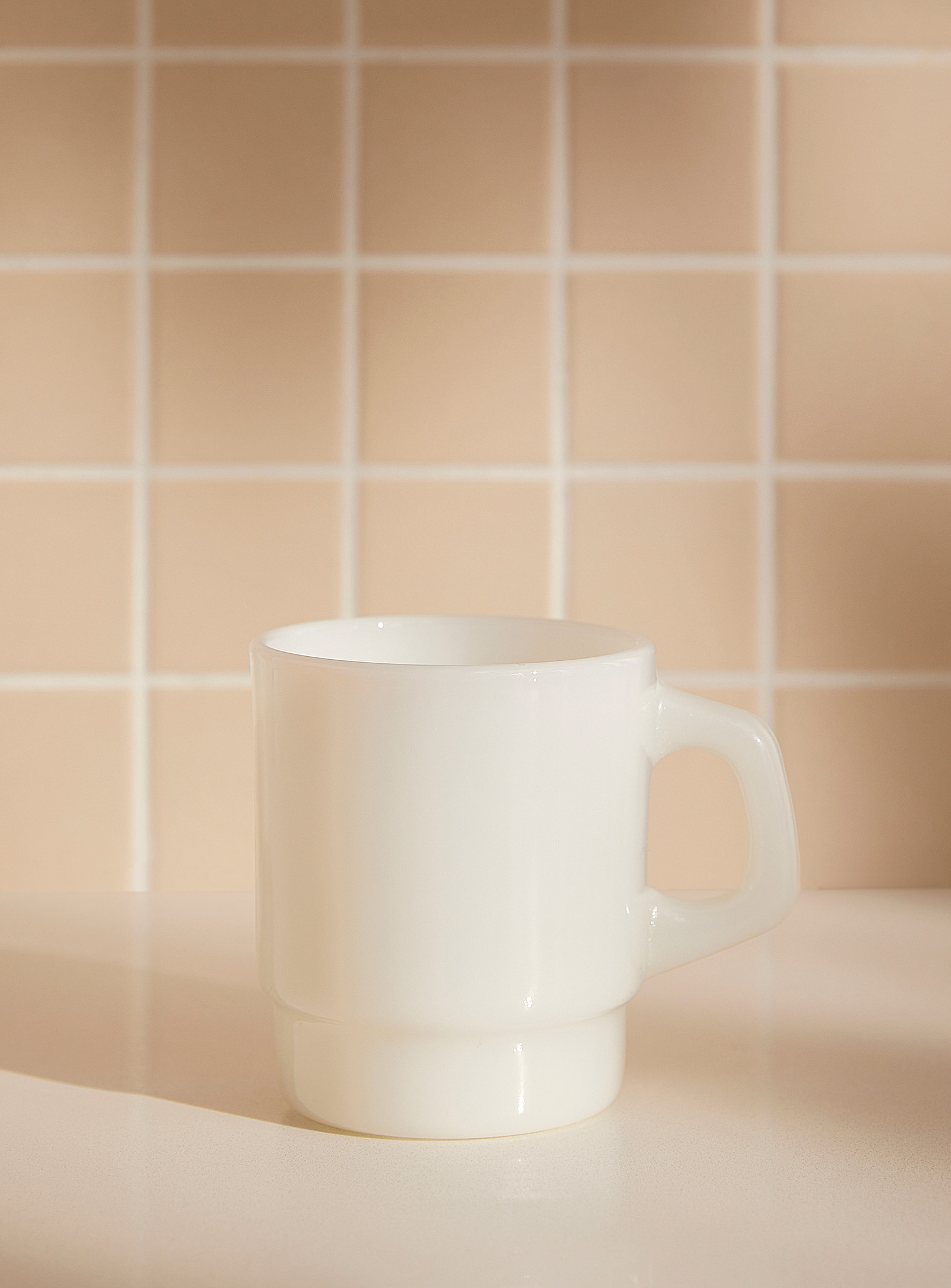 Simons Maison Glass Retro Small Mug In White