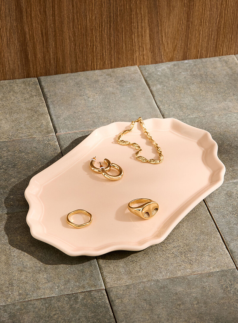 Embossed trim small ceramic tray product image (primary)