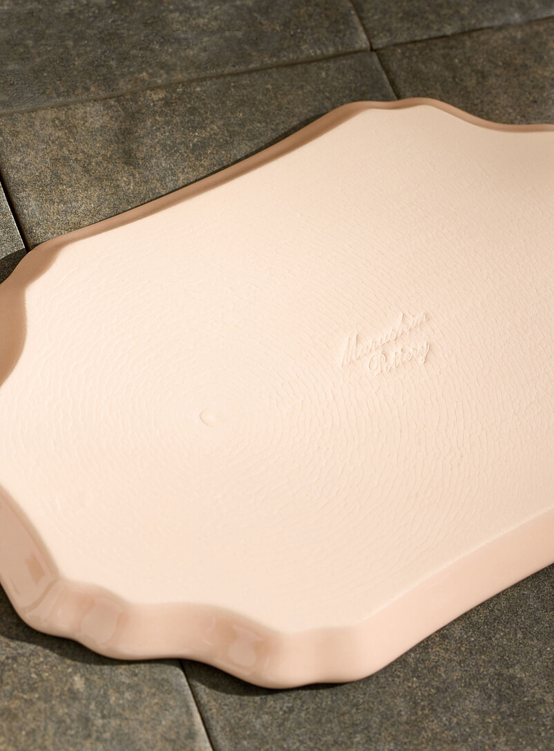 Embossed trim small ceramic tray product image 2