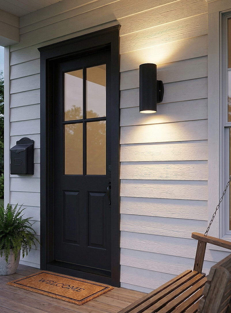 Evolution two-way cylindrical wall sconce Indoor and outdoor