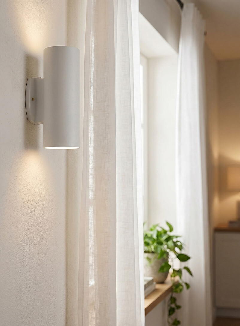 Evolution two-way cylindrical wall sconce Indoor and outdoor