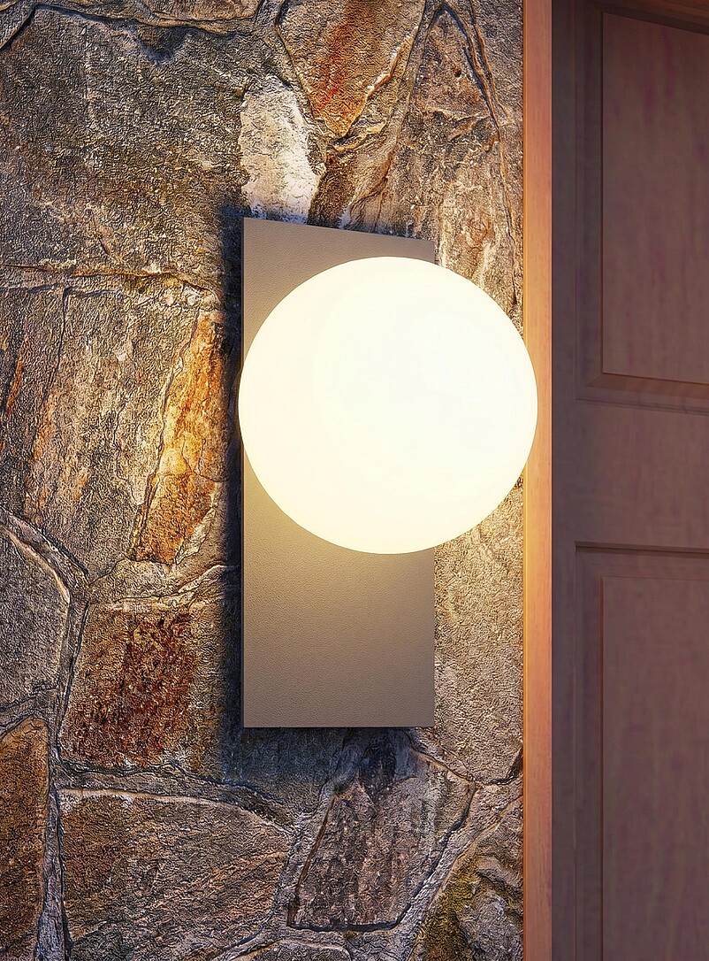Alto II spherical wall sconce Indoor and outdoor product image 2