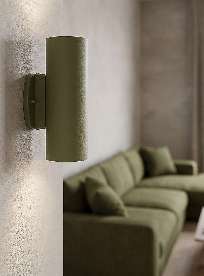 Evolution Two-Way Cylindrical Wall Sconce Indoor And Outdoor