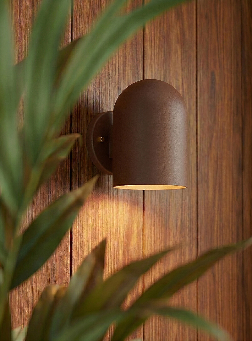 Evolution Short Cylindrical Wall Sconce Indoor And Outdoor