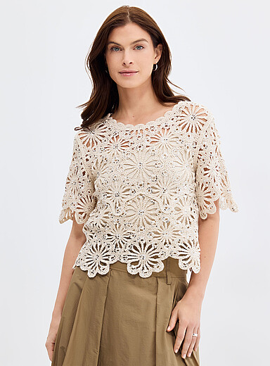 Le chandail crochet &agrave; paillettes