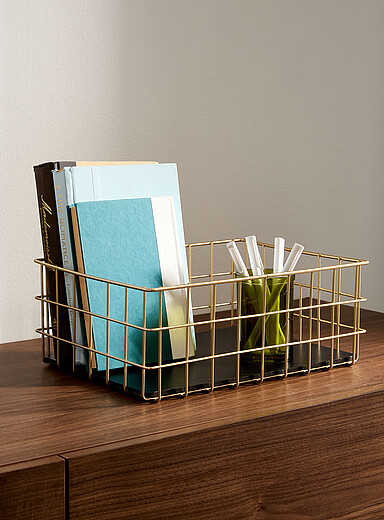 Simons Maison Assorted Golden mesh storage basket