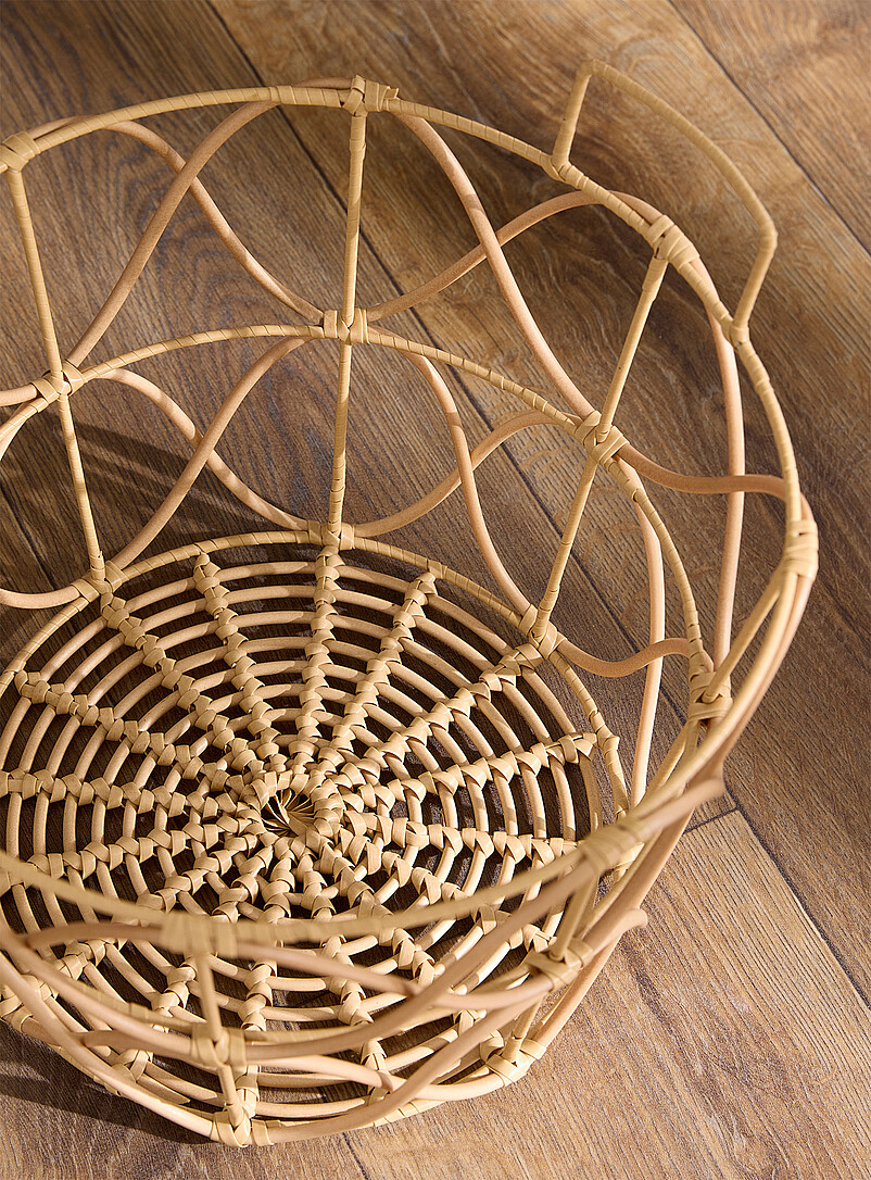 Simons Maison: Le panier mosa&iuml;que effet rotin Beige