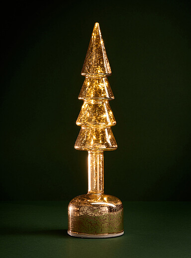 Rotating luminous glass fir <b>Christmas Collection</b>