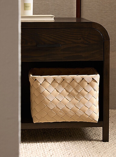 Le grand panier rectangulaire tressage panier