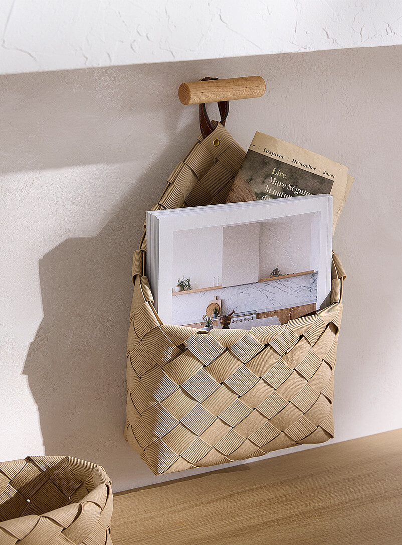 Basket-weave wall basket product image (primary)