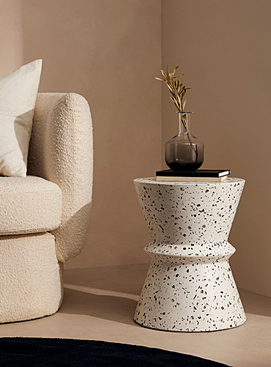 La table d'appoint g&eacute;o terrazzo