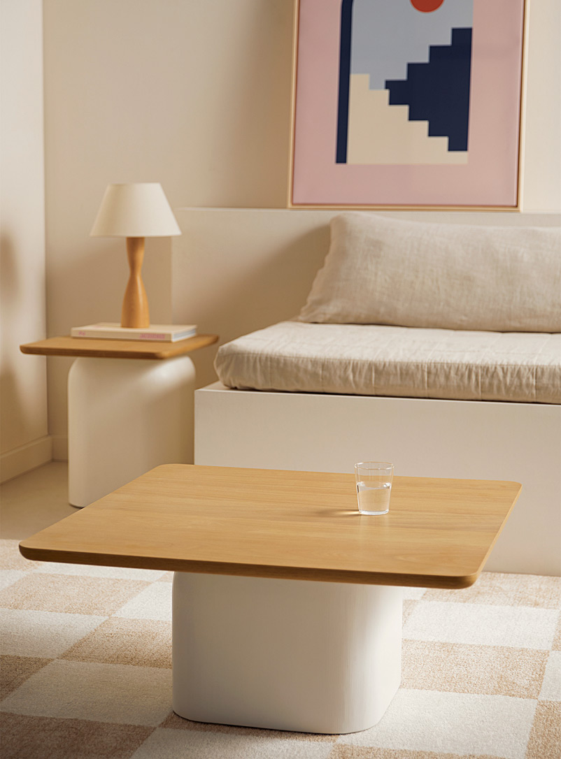 Simons Maison White Two-tone geometric coffee table
