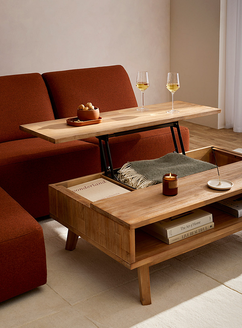 Adjustable top wooden coffee table product image 2