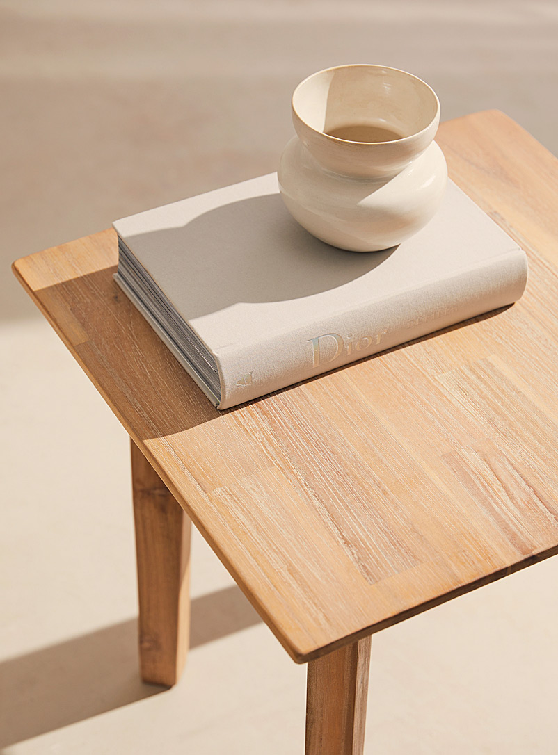 Acacia wood side table product image 2