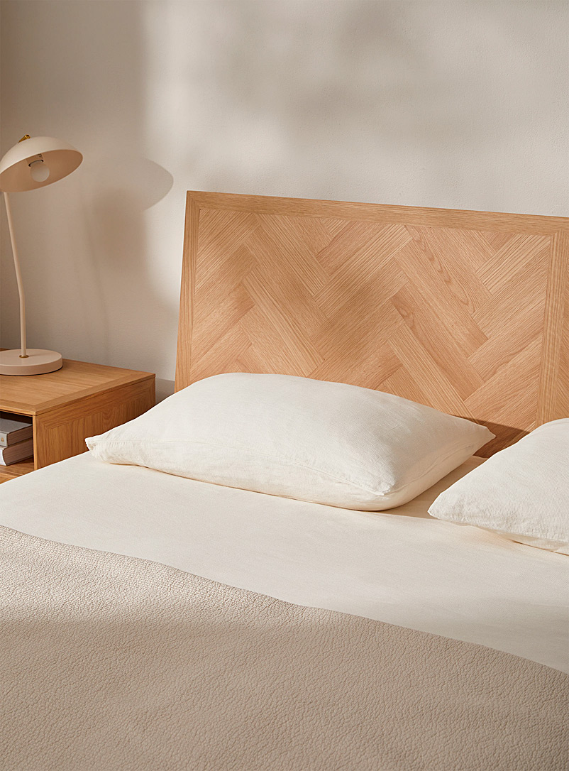 Sleek natural oak bed frame See available sizes product image 2