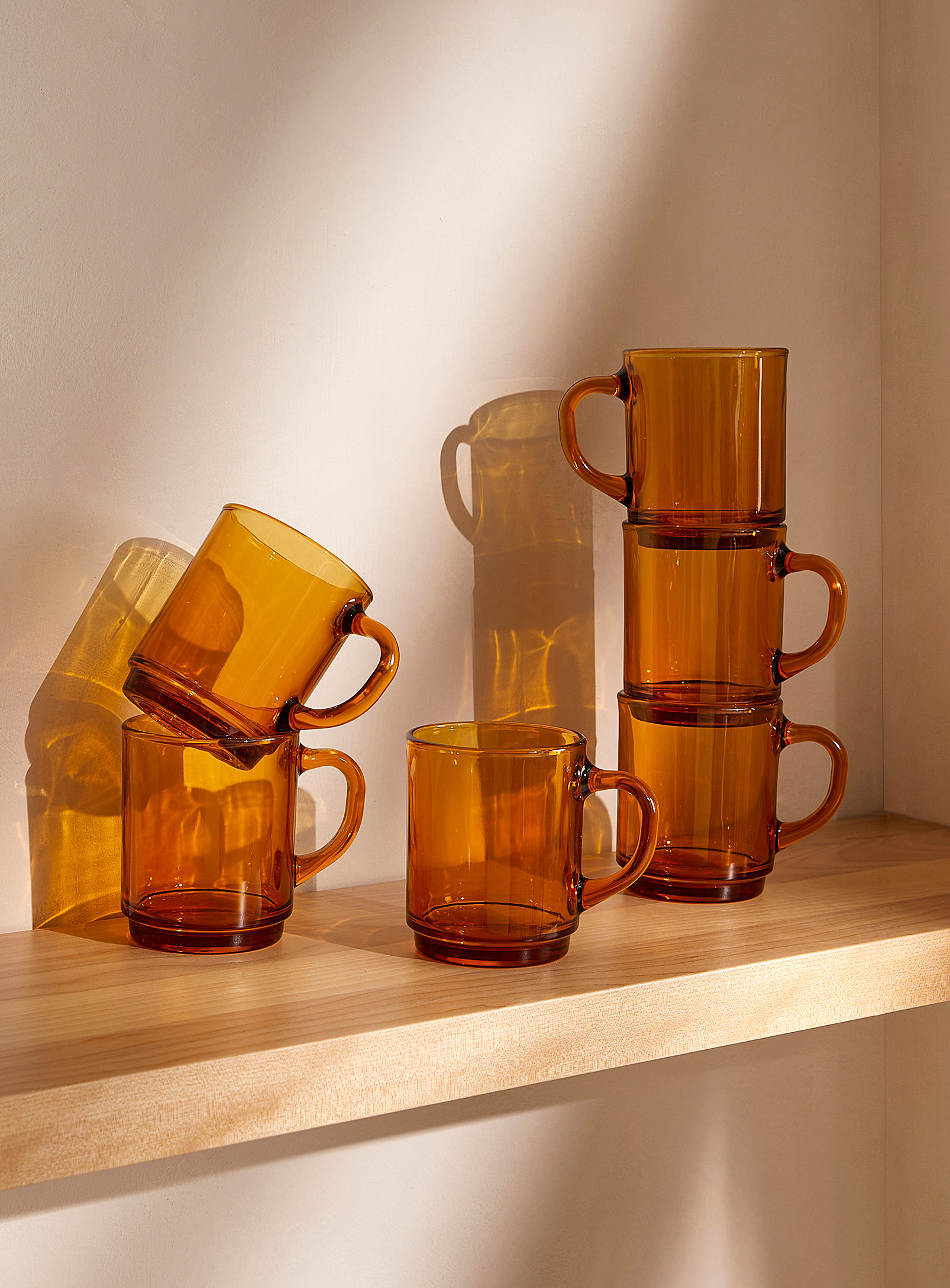 Duralex - Versailles small amber mugs Set of 6