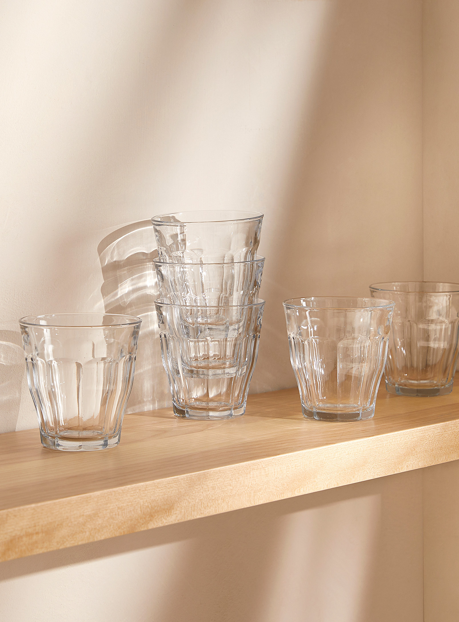 Simons Maison Picardie Small Clear Glasses Set Of 6 In Assorted