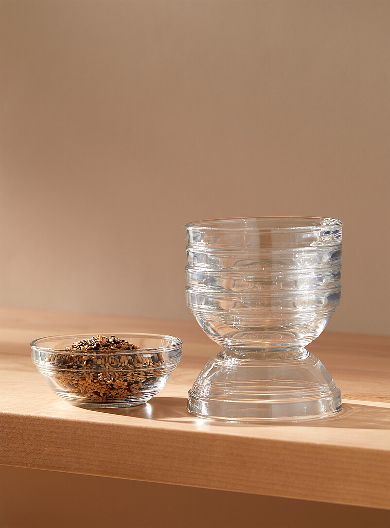 Nested transparent mini bowls Set of 6 product image (primary)