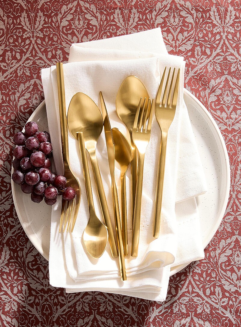Maison gold stainless 18/10 steel utensils Set of 20 product image 2