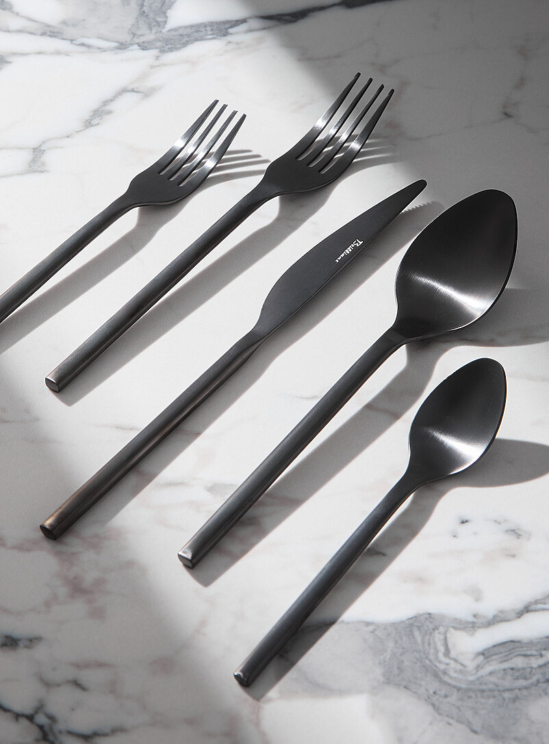 Maison black stainless 18/10 steel utensils Set of 20 product image 2