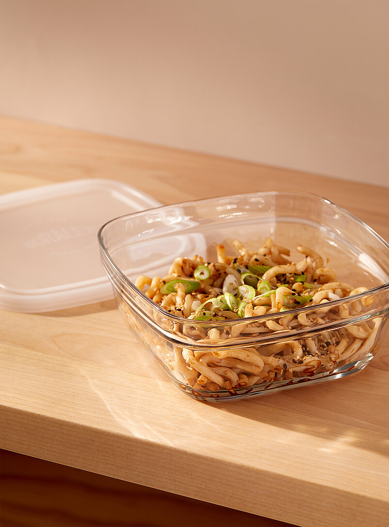 Large square bowl with lid product image (primary)
