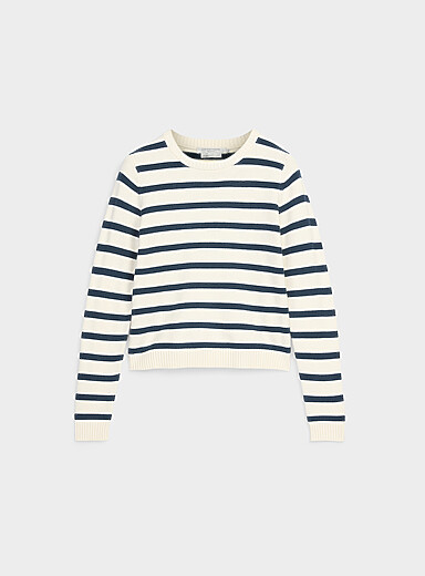 Soft two-tone stripe sweater