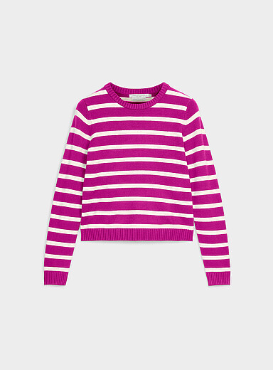 Soft two-tone stripe sweater
