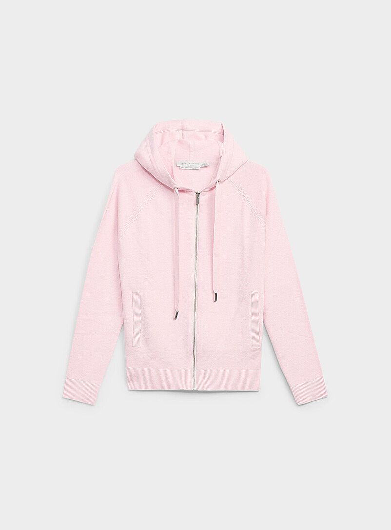 Contemporaine: La veste &agrave; capuche doux tricot unie Noir pour femme