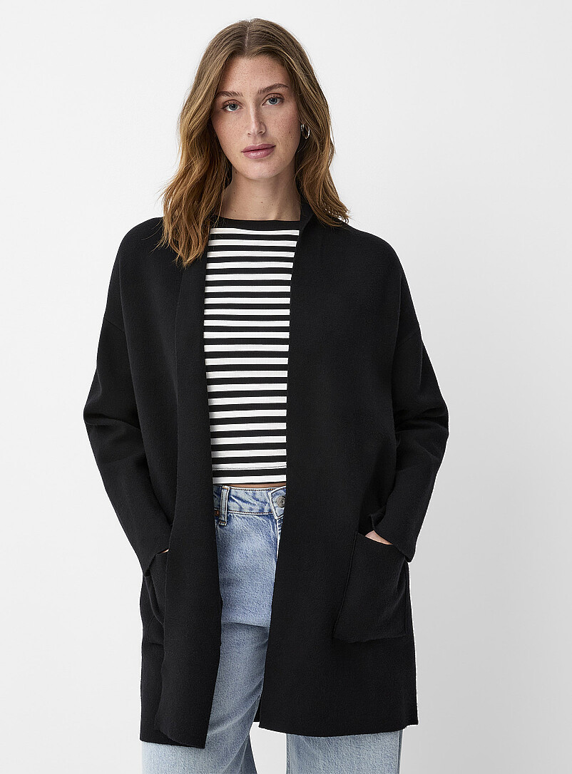Patch pocket open cardigan product image (primary)