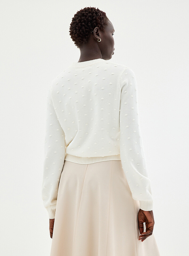 Puff-sleeve pompom sweater product image 2