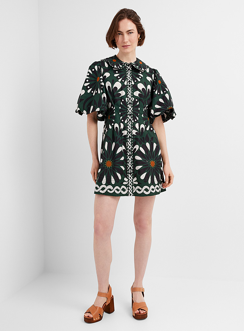 Robe courte rose à jupe bouffante GCDS en solde