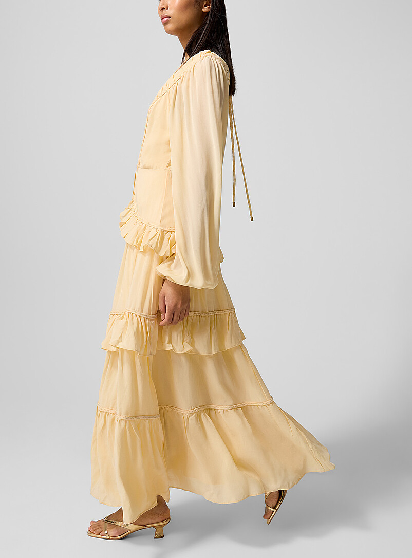 Ruffled buttoned maxi dress product image 3