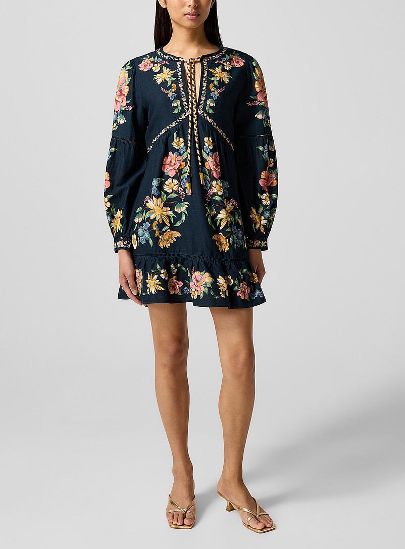 Maira Floral Print Flowy Minidress