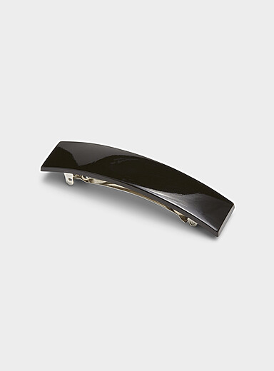 Shiny rectangular barrette