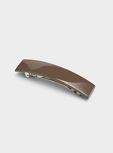 Shiny rectangular barrette