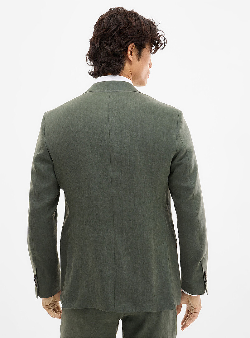 Le 31 Green Alpine green light jacket Linen-blend fabric by Manteco <b>London fit - Semi-slim</b> for men