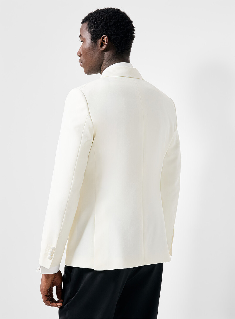 Cream dinner jacket Wool weave by Marzotto Stockholm fit - Slim product image 3