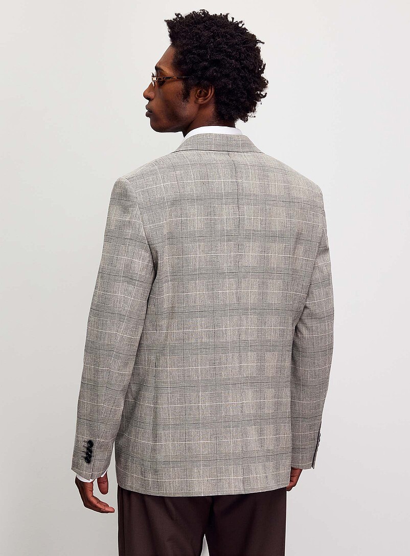 Black-and-white Prince of Wales blazer Portuguese fabric by Fitecom Berlin fit - Regular product image 3
