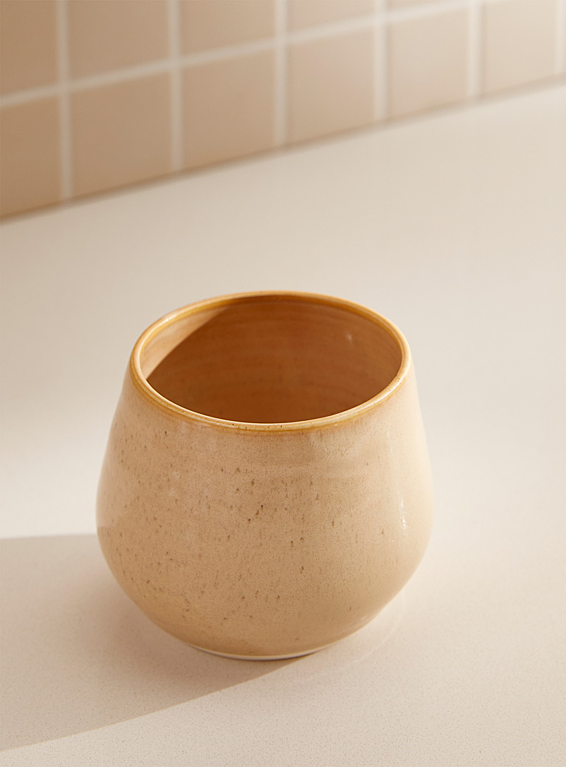 L'Atelier Em Pink Glazed ceramic wine glass