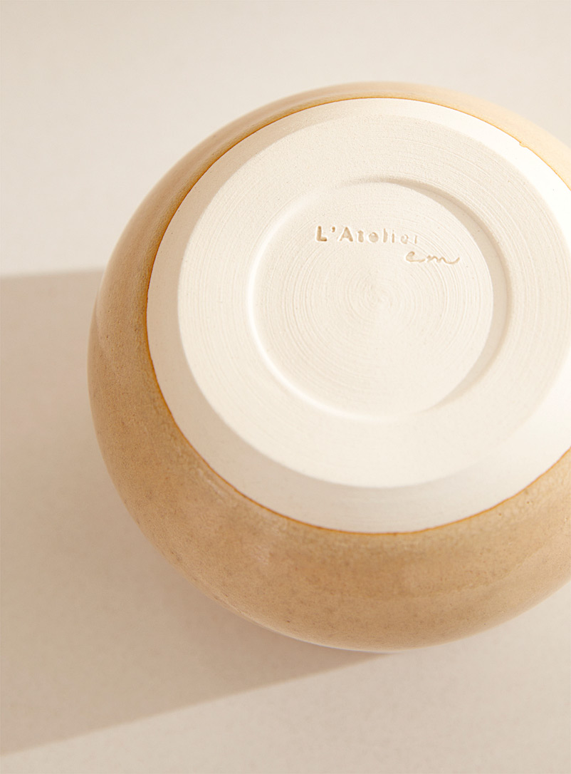 L'Atelier Em Pink Glazed ceramic wine glass