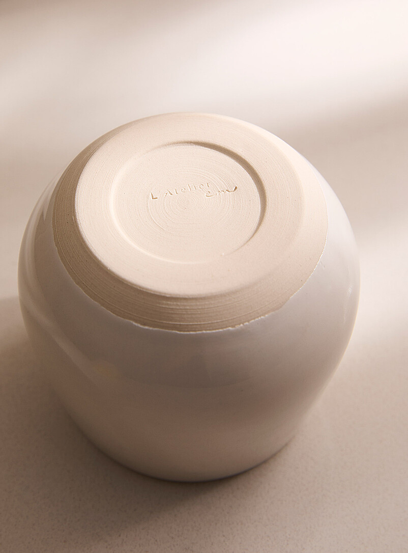 L'Atelier Em Pink Glazed ceramic wine glass