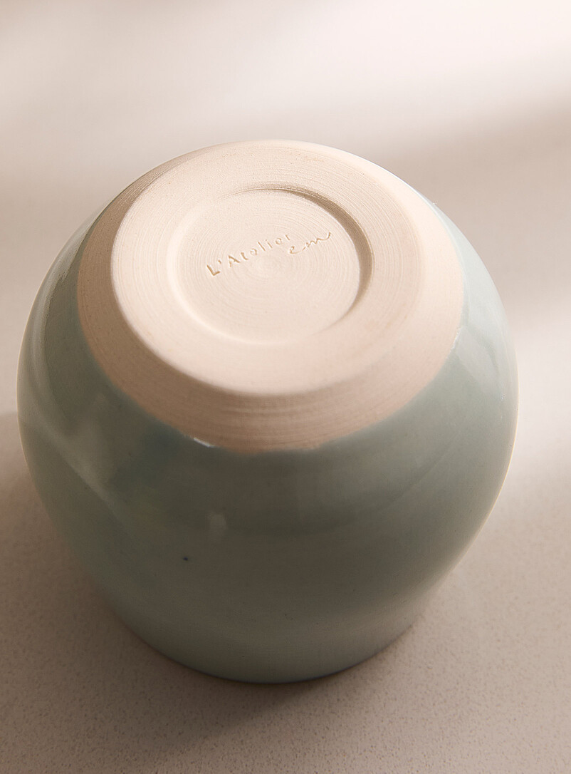 L'Atelier Em Pink Glazed ceramic wine glass