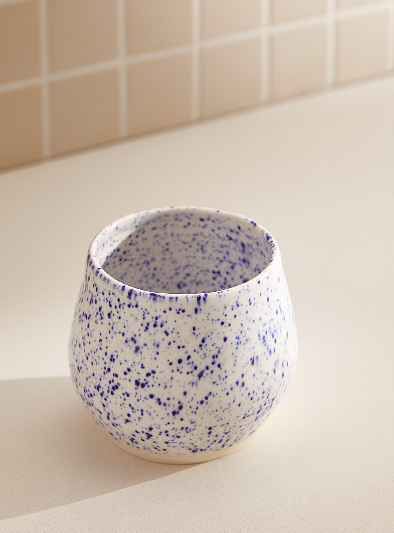 L'Atelier Em Pink Glazed ceramic wine glass