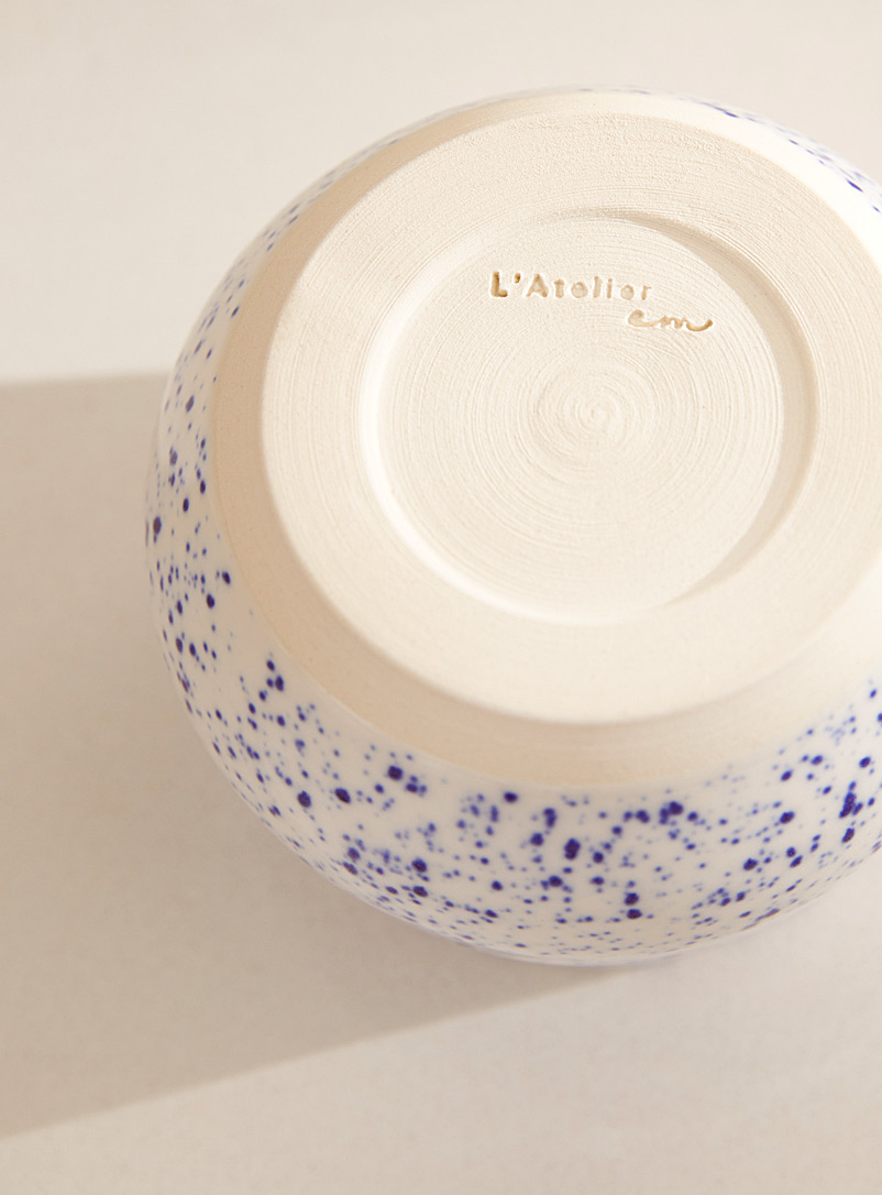 L'Atelier Em Pink Glazed ceramic wine glass