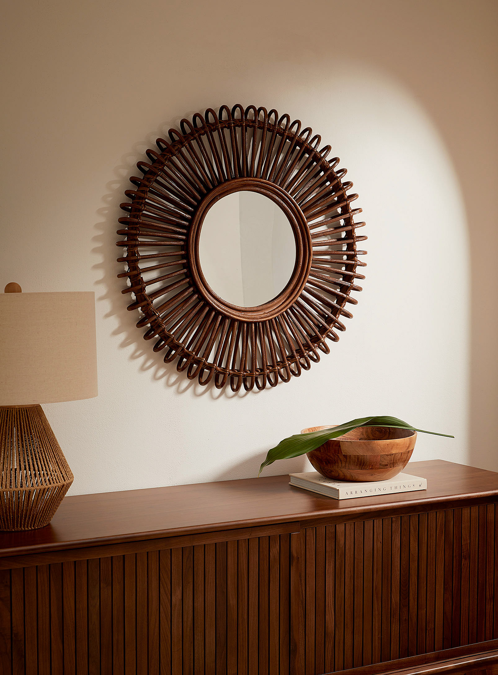 Simons Maison Bohemian Wooden Mirror In Brown
